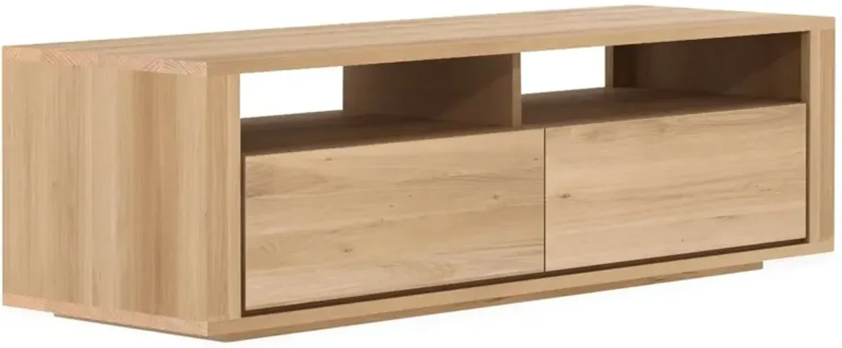 Shadow 2-Drawer Media Console, Oak