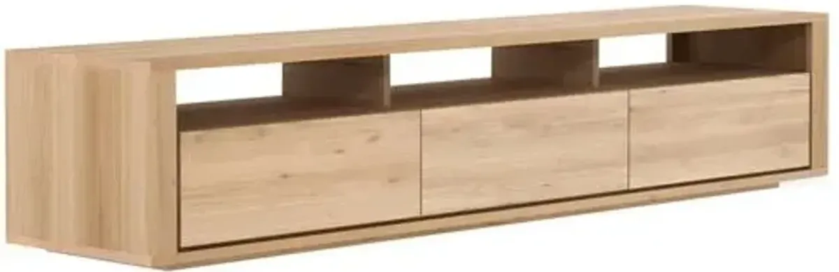 Shadow 3-Drawer Media Console - Oak - Ethnicraft - Brown