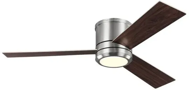 Visual Comfort - Clarity LED Ceiling Fan - Brushed Steel - Silver - 3 Blades - 3 Blades, Energy Efficient