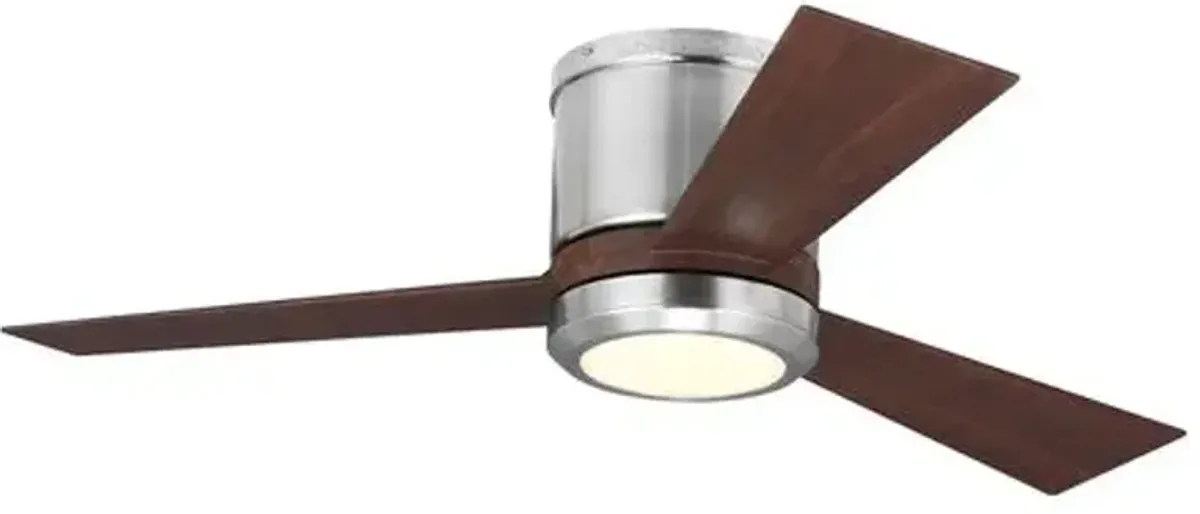 Visual Comfort - Clarity LED Ceiling Fan - Brushed Steel - Silver - 3 Blades - 3 Blades, Energy Efficient