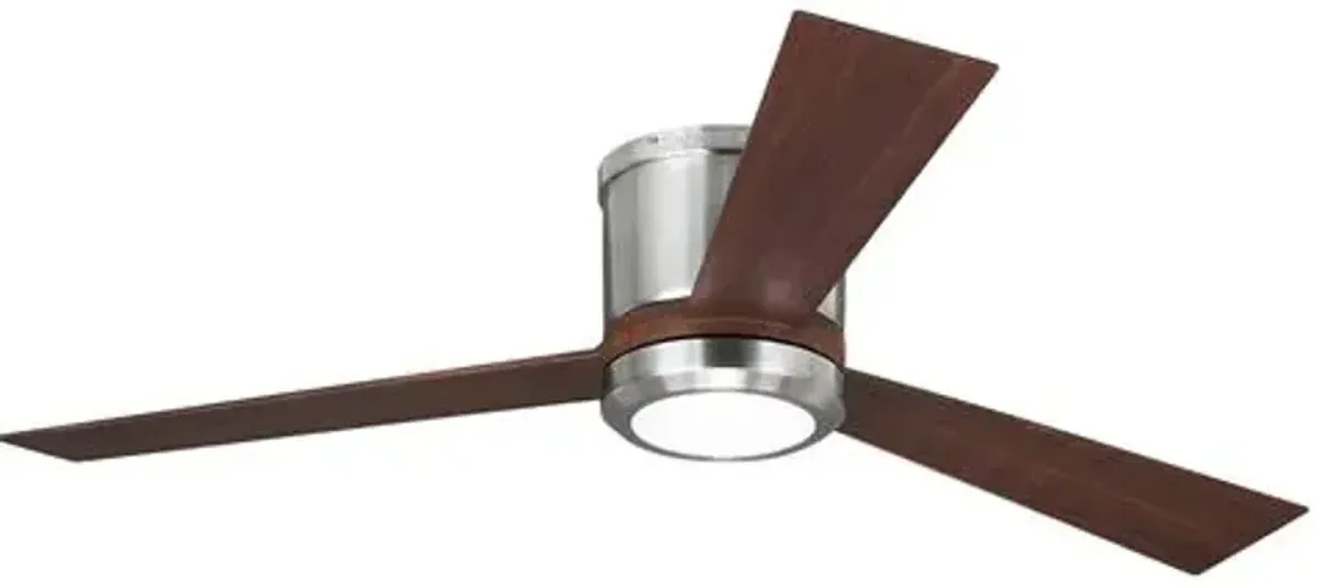 Visual Comfort - Clarity LED Ceiling Fan - Brushed Steel - Silver - 3 Blades - 3 Blades, Energy Efficient