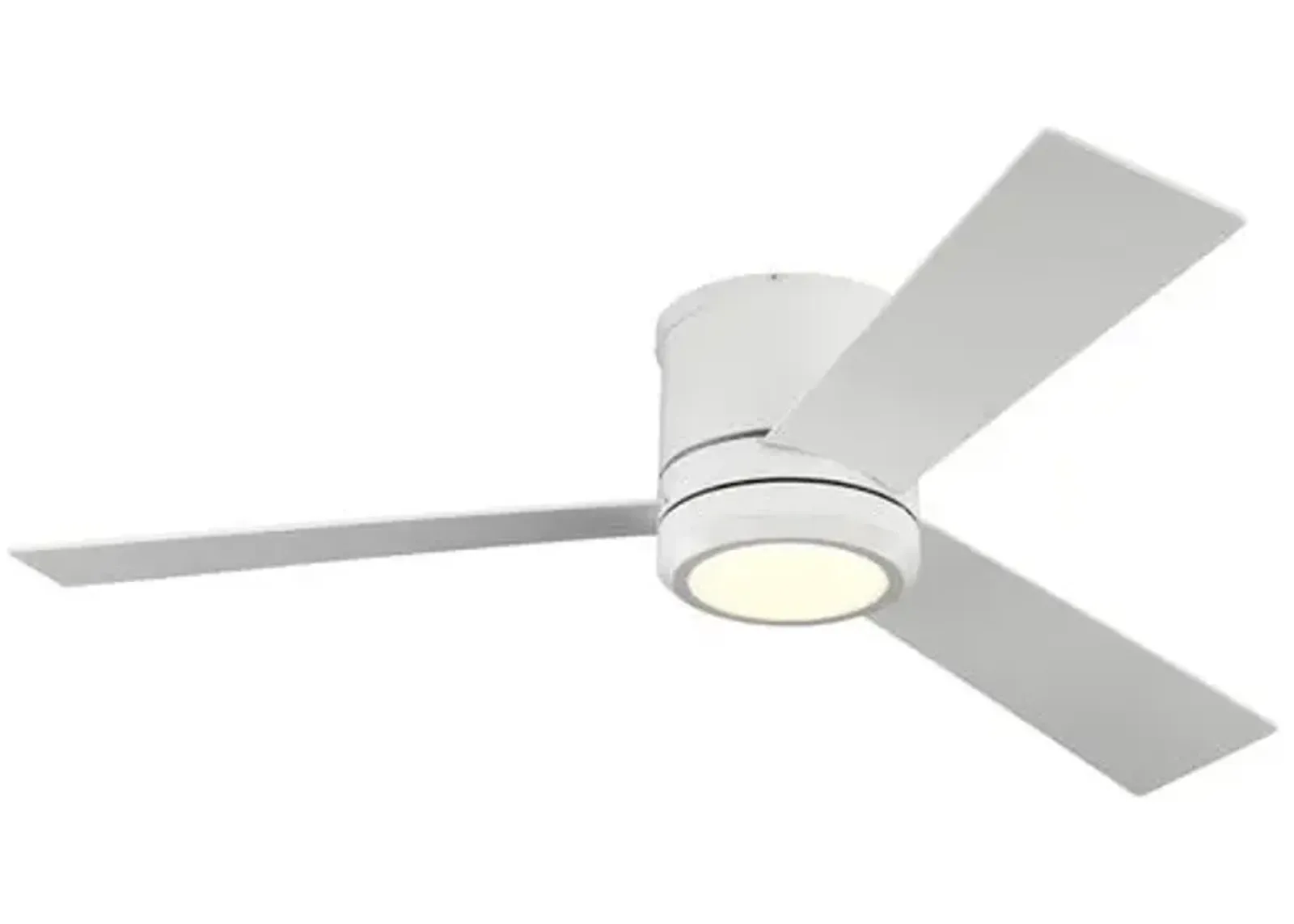 Visual Comfort - Clarity LED Ceiling Fan - Matte White - 3 Blades - 3 Blades, Energy Efficient