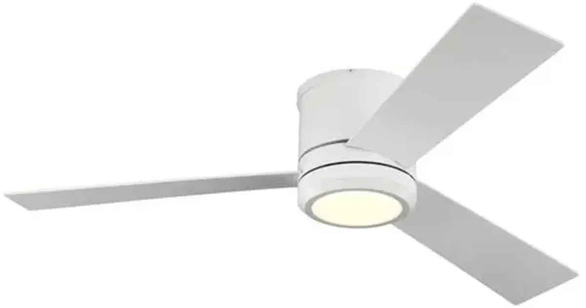 Visual Comfort - Clarity LED Ceiling Fan - Matte White - 3 Blades - 3 Blades, Energy Efficient