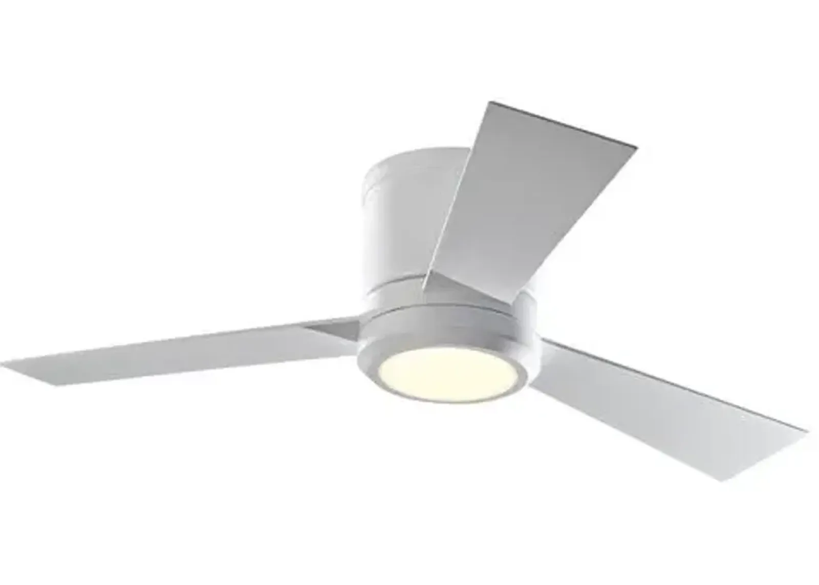 Visual Comfort - Clarity LED Ceiling Fan - Matte White - 3 Blades - 3 Blades, Energy Efficient