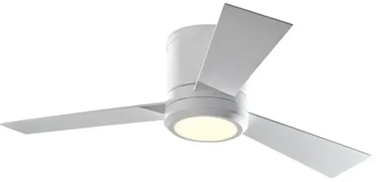 Visual Comfort - Clarity LED Ceiling Fan - Matte White - 3 Blades - 3 Blades, Energy Efficient