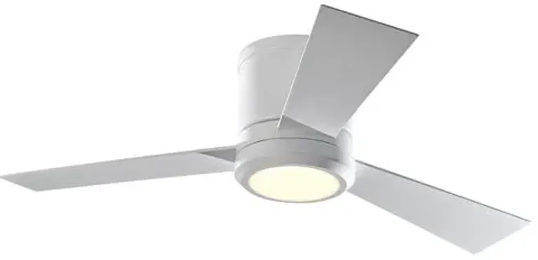 Visual Comfort - Clarity LED Ceiling Fan - Matte White - 3 Blades - 3 Blades, Energy Efficient