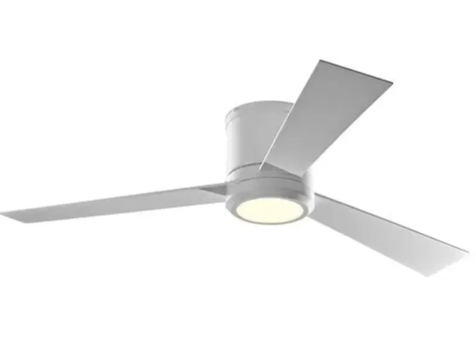 Visual Comfort - Clarity LED Ceiling Fan - Matte White - 3 Blades - 3 Blades, Energy Efficient