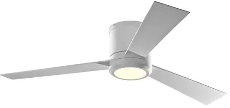 Visual Comfort - Clarity LED Ceiling Fan - Matte White - 3 Blades - 3 Blades, Energy Efficient