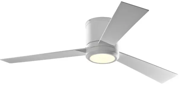 Visual Comfort - Clarity LED Ceiling Fan - Matte White - 3 Blades - 3 Blades, Energy Efficient