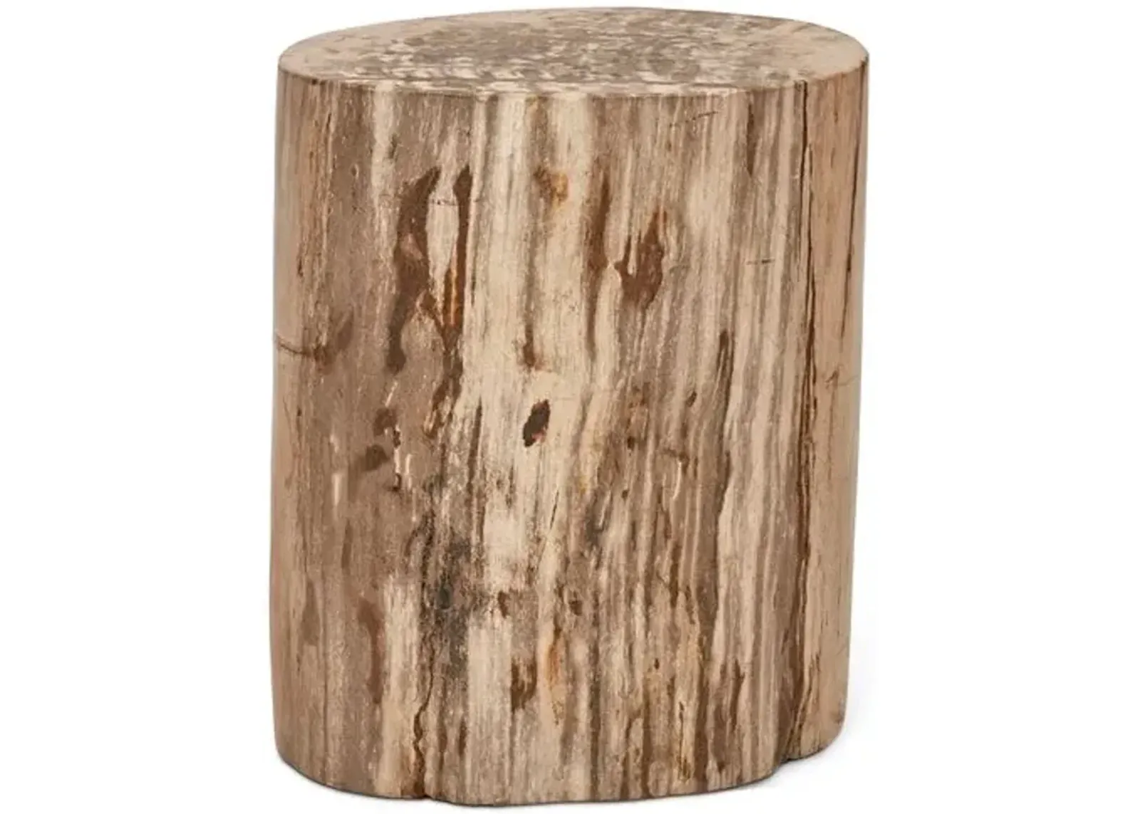 Karina Polished Stump Stool - Handcrafted - Brown