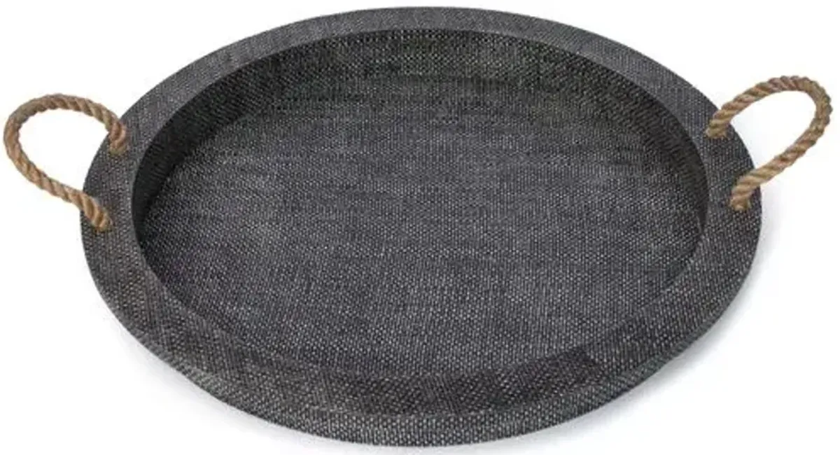 22" Aegean Decorative Tray - Gray - Regina Andrew