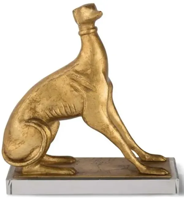 Asst. of 2 Norman Dog Bookends - Gold Leaf - Regina Andrew
