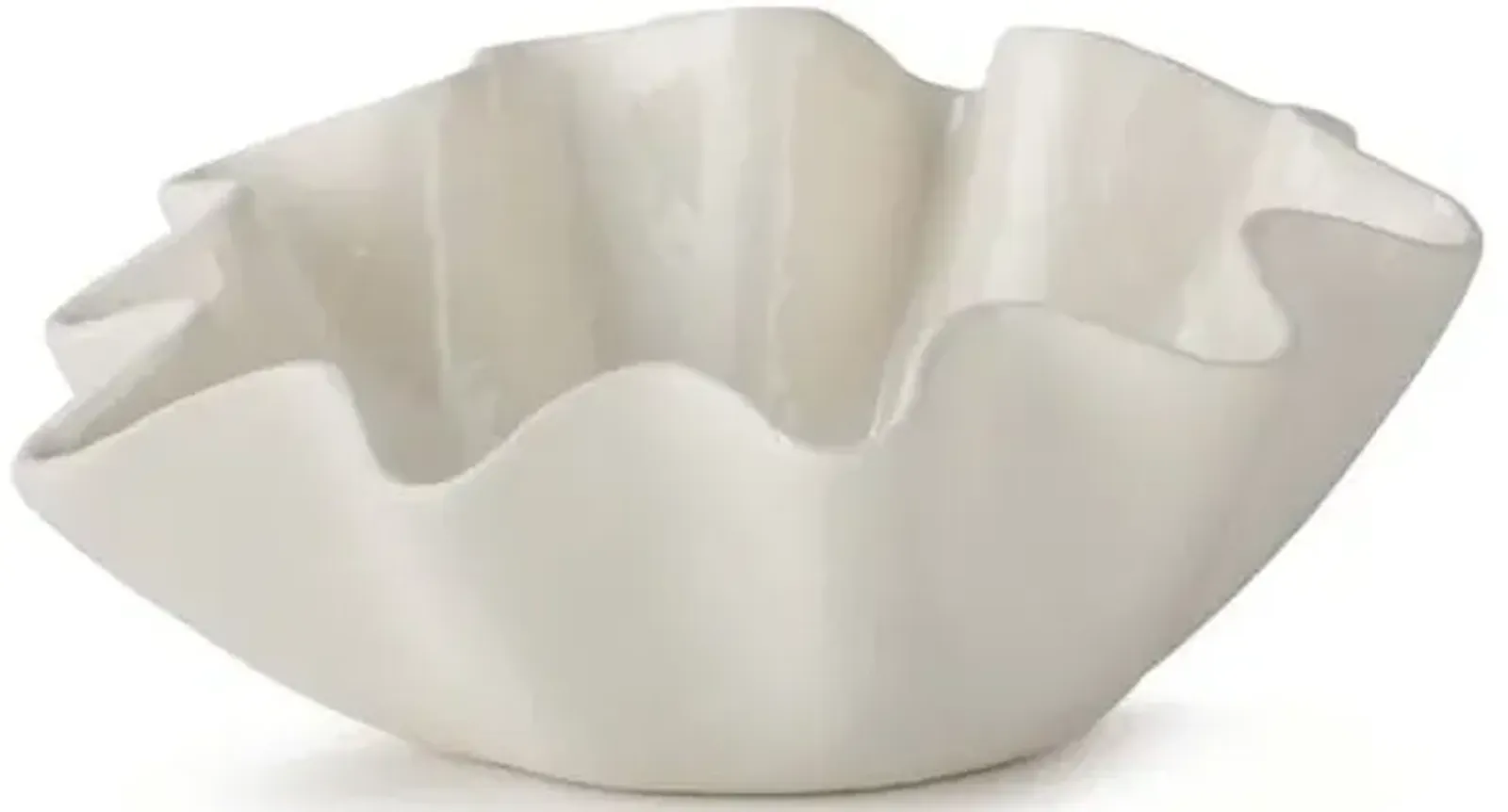 Ruffle Decorative Bowl - Ivory - Regina Andrew