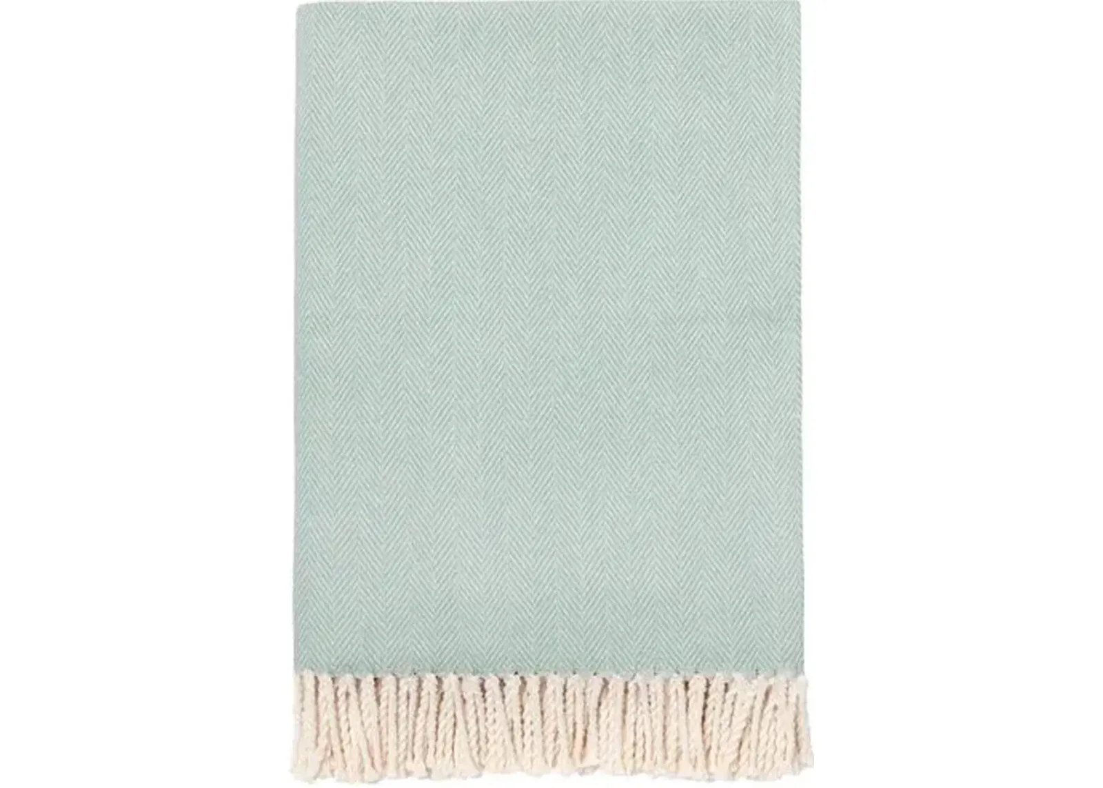 Celine Throw - SFERRA - Blue - Lightweight, Soft, Warm, Fringed