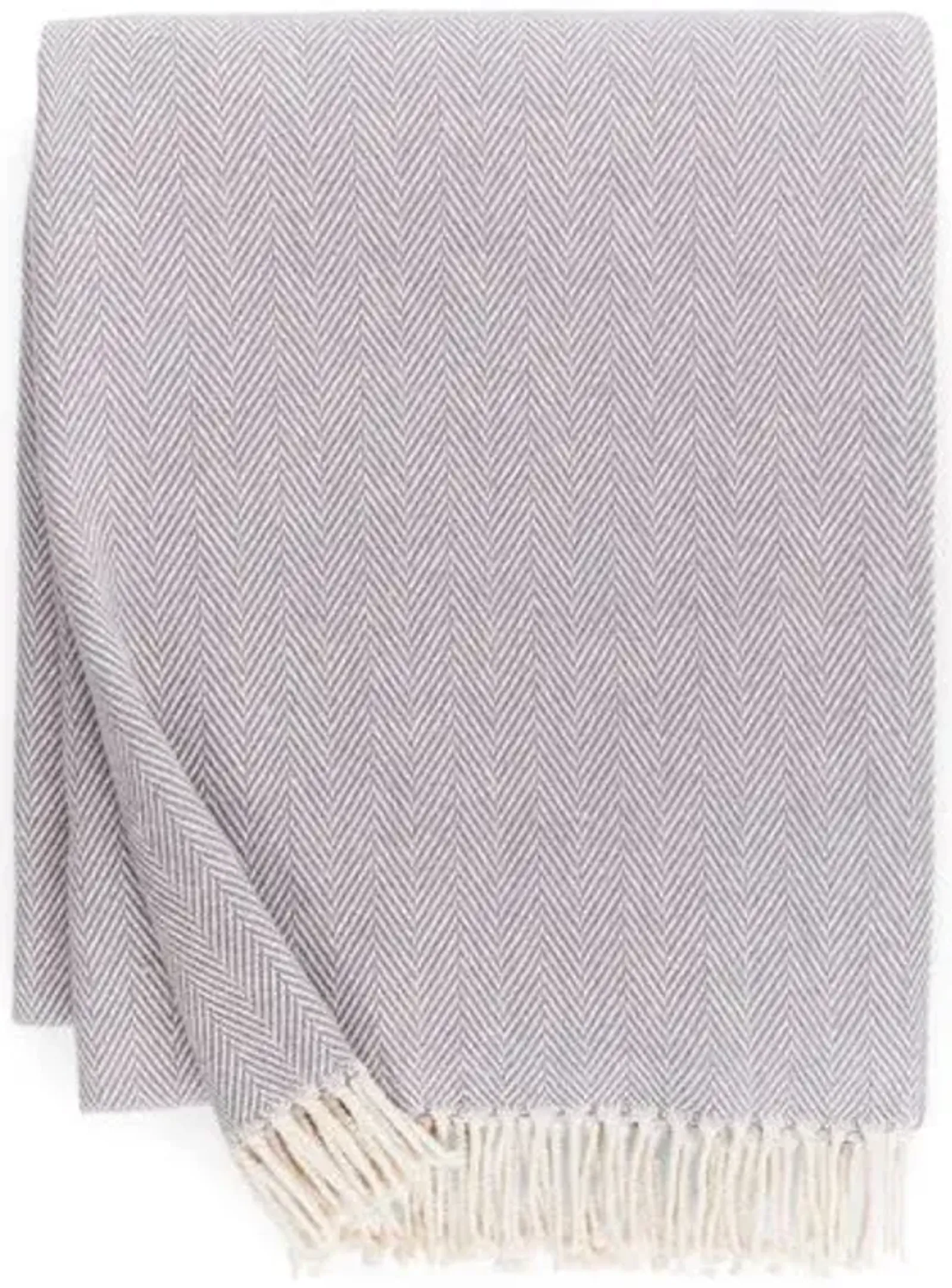 Celine Throw - SFERRA - Purple - Lightweight, Soft, Warm, Fringed