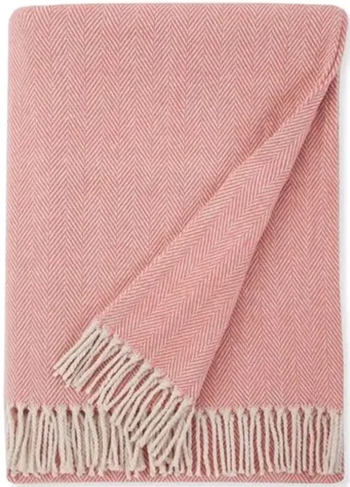 Celine Throw - SFERRA - Pink - Lightweight, Soft, Warm, Fringed