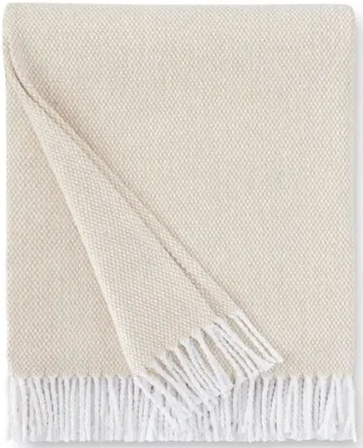 Terzo Throw - SFERRA - Beige - Lightweight, Soft, Warm, Fringed