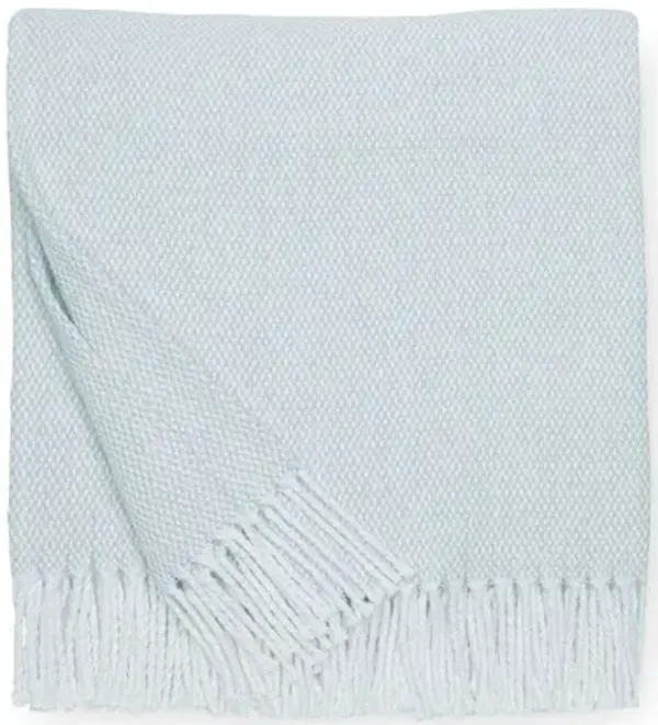Terzo Throw - SFERRA - Green - Lightweight, Soft, Warm, Fringed