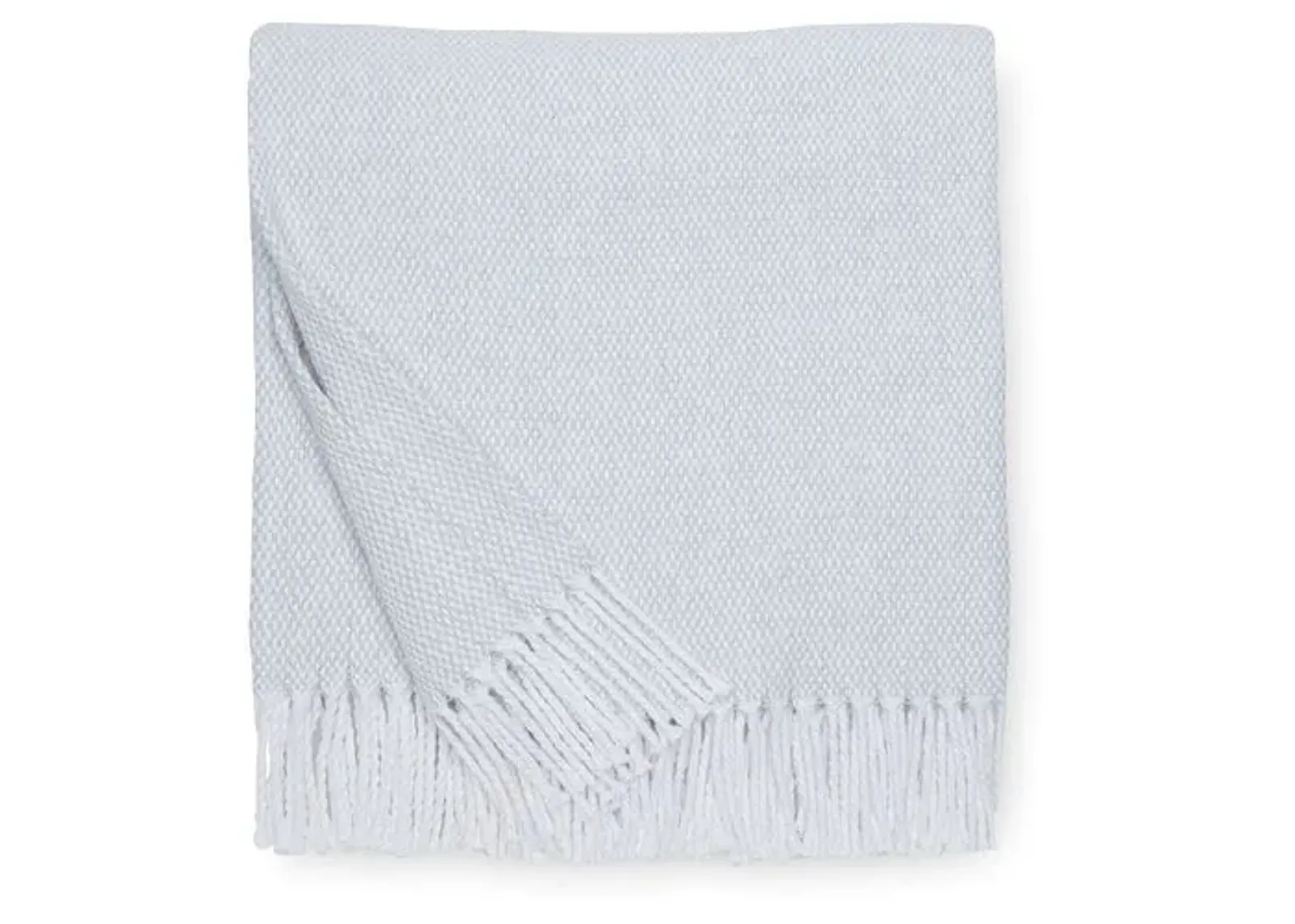 Terzo Throw - SFERRA - White - Lightweight, Soft, Warm, Fringed