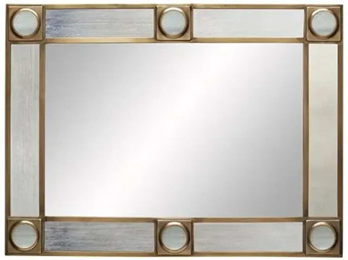 Baldwin Wall Mirror - Antiqued Brass - Arteriors