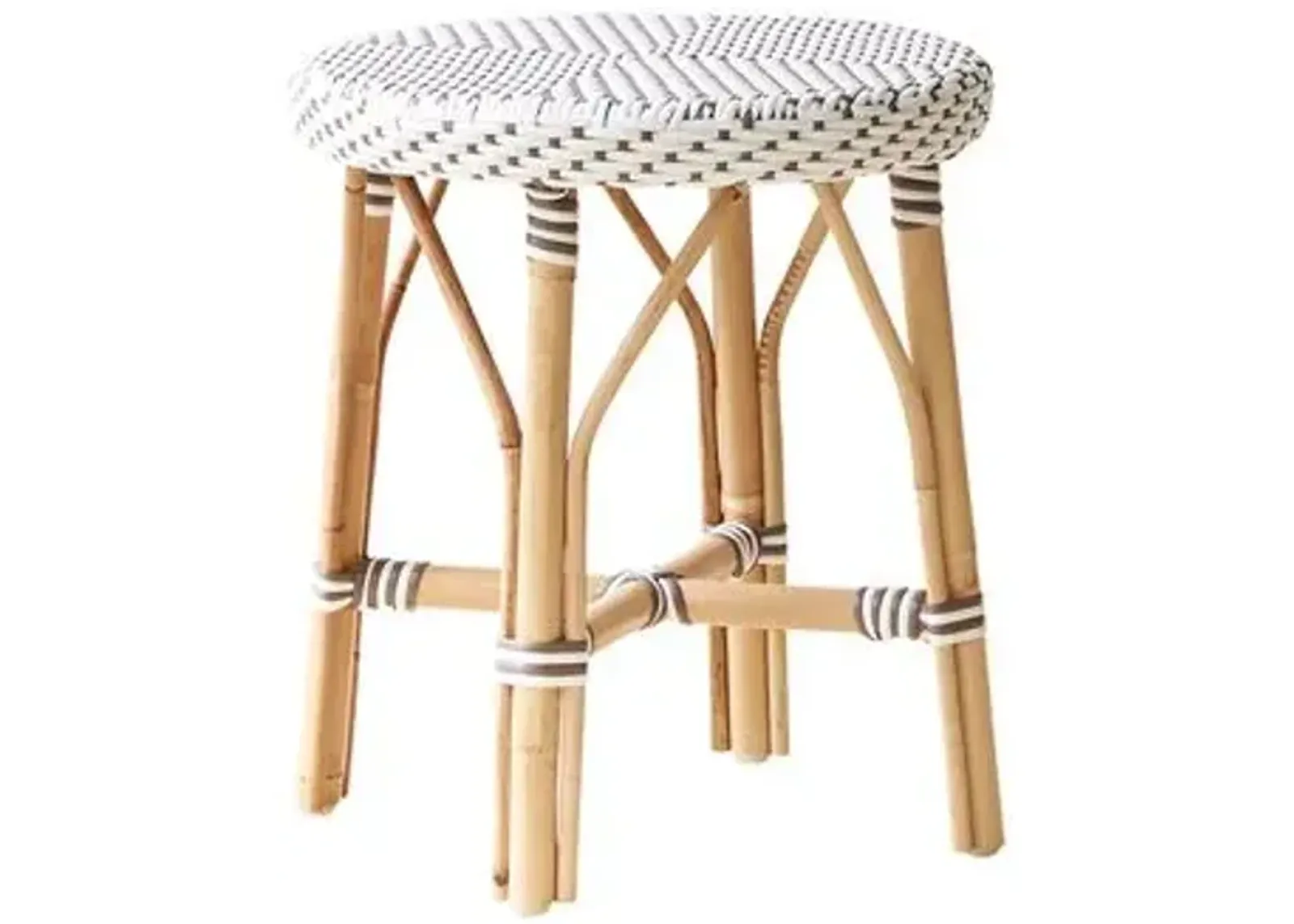 Simone Stool - White/Cappuccino - Sika Design