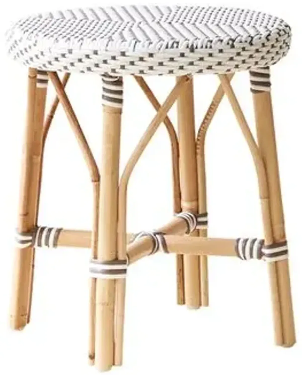 Simone Stool - White/Cappuccino - Sika Design