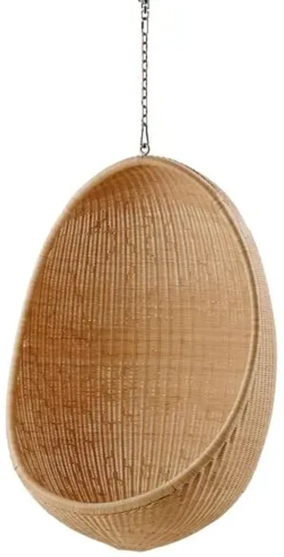 Outdoor Hanging Egg Chair - Natural/White - Sika Design