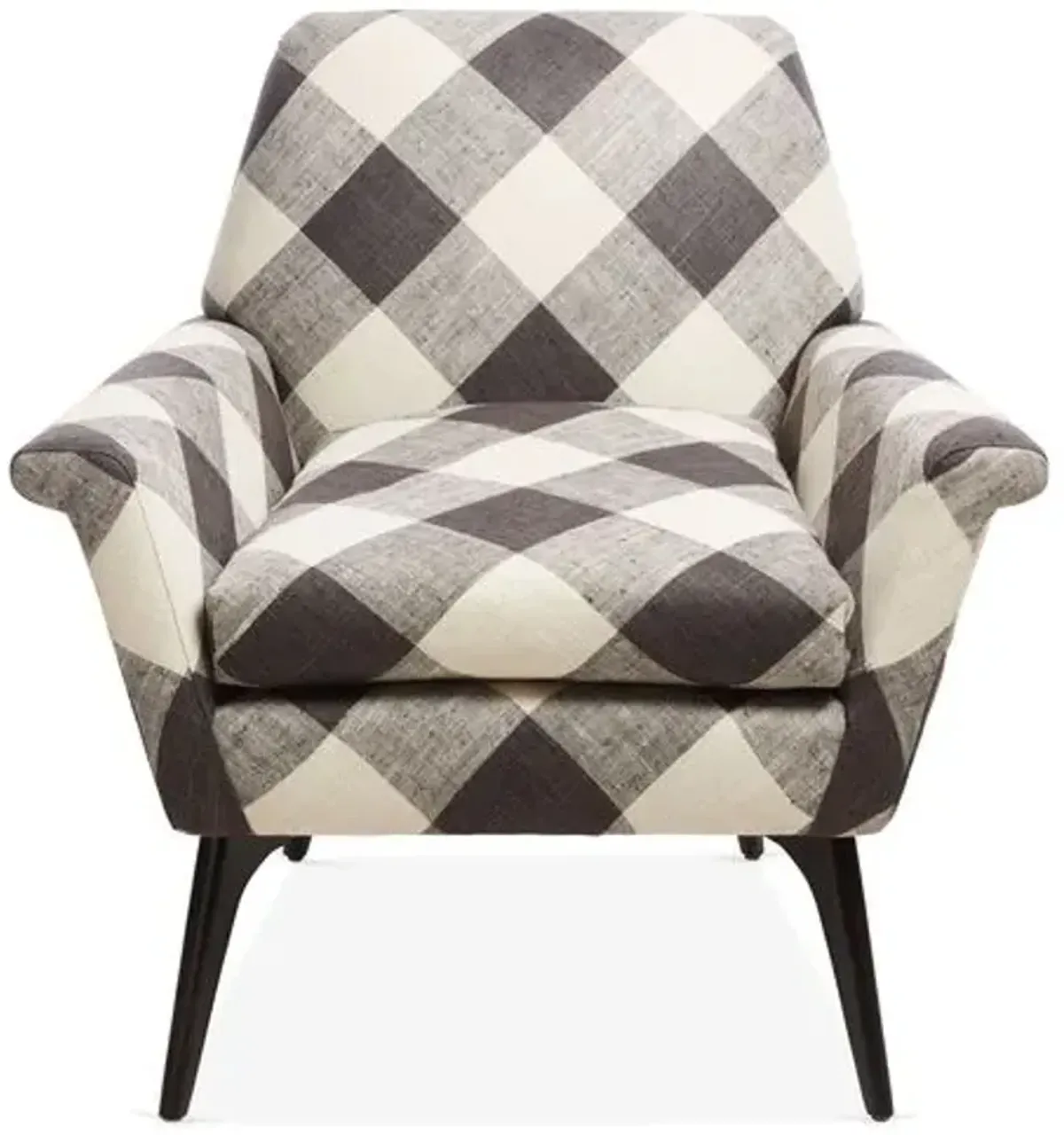 Rowan Accent Chair - Black/White Plaid - Kim Salmela - Handcrafted, Comfortable, Durable