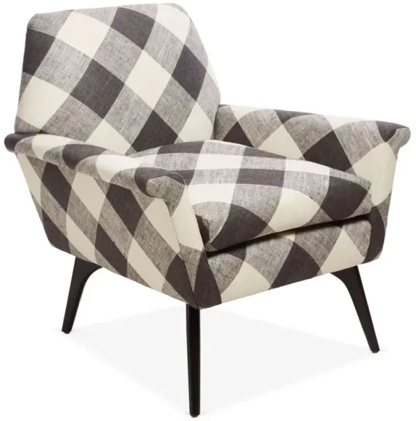 Rowan Accent Chair, Black/White Plaid