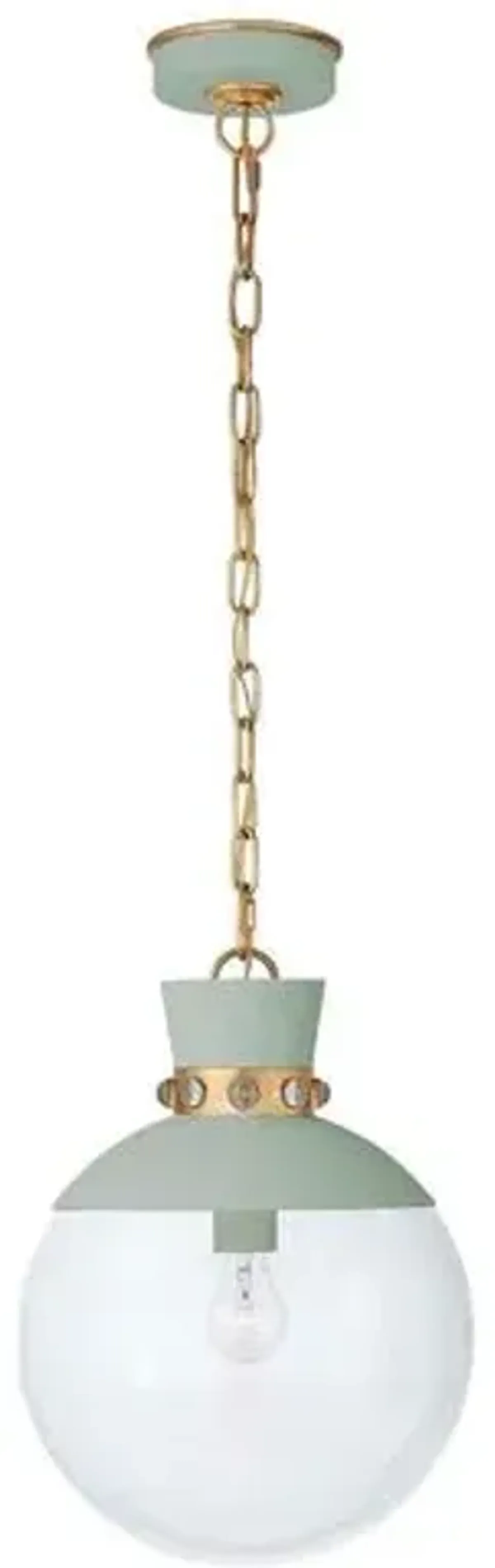 Visual Comfort - Lucia Pendant - Celadon/Gold - Green