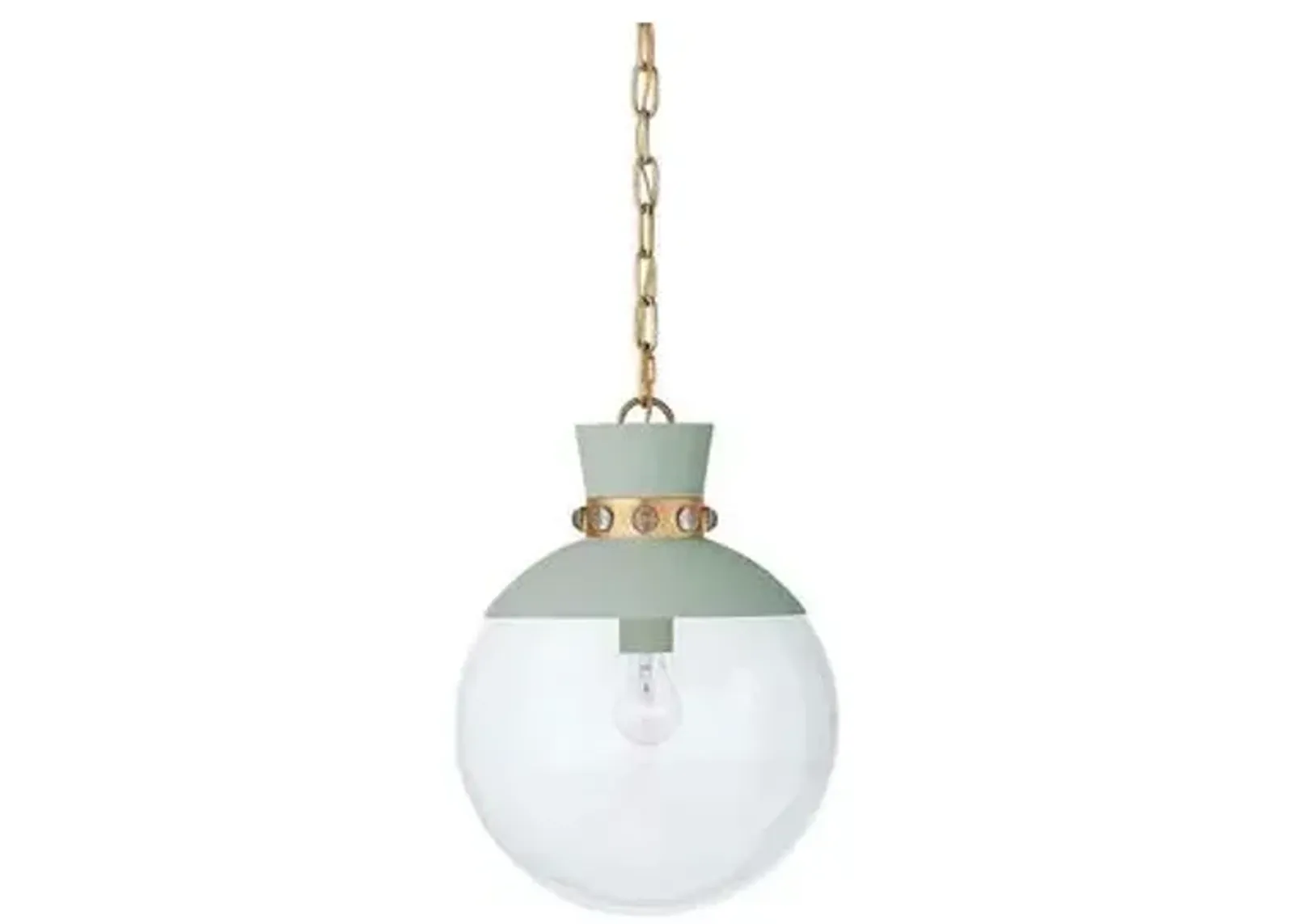 Visual Comfort - Lucia Pendant - Celadon/Gold - Green