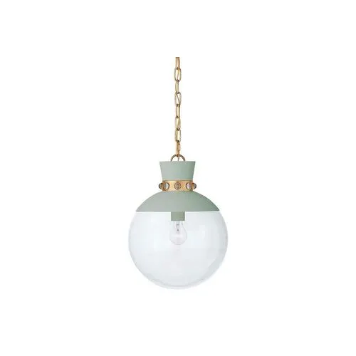 Visual Comfort - Lucia Pendant - Celadon/Gold - Green