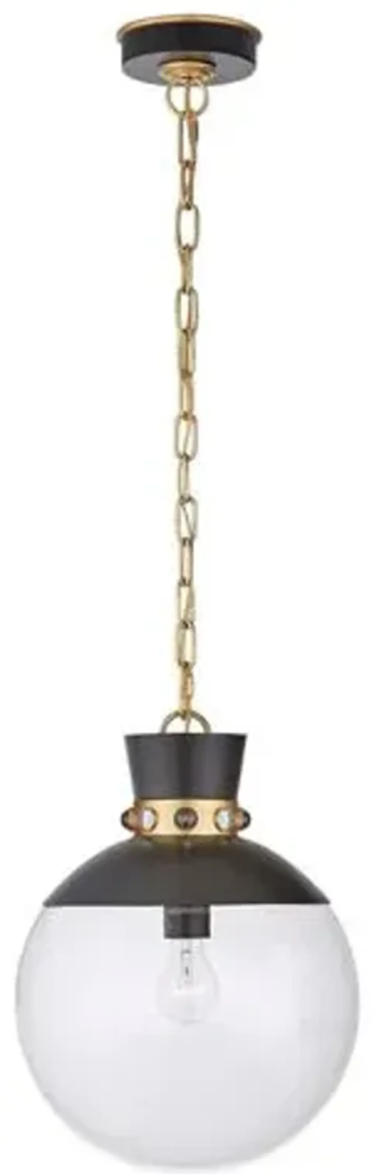 Visual Comfort - Lucia Pendant - Matte Black/Gold