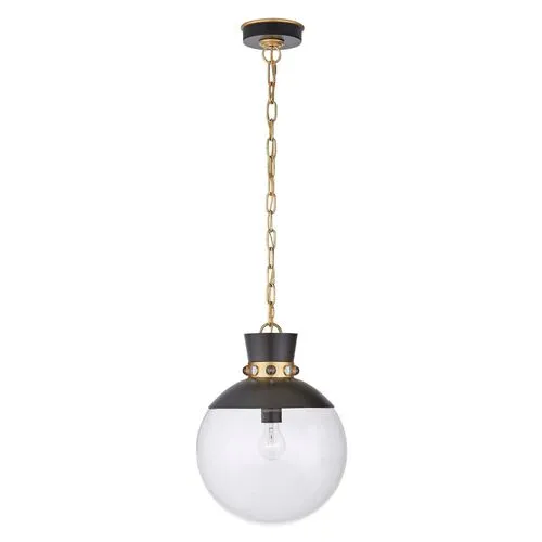 Visual Comfort - Lucia Pendant - Matte Black/Gold