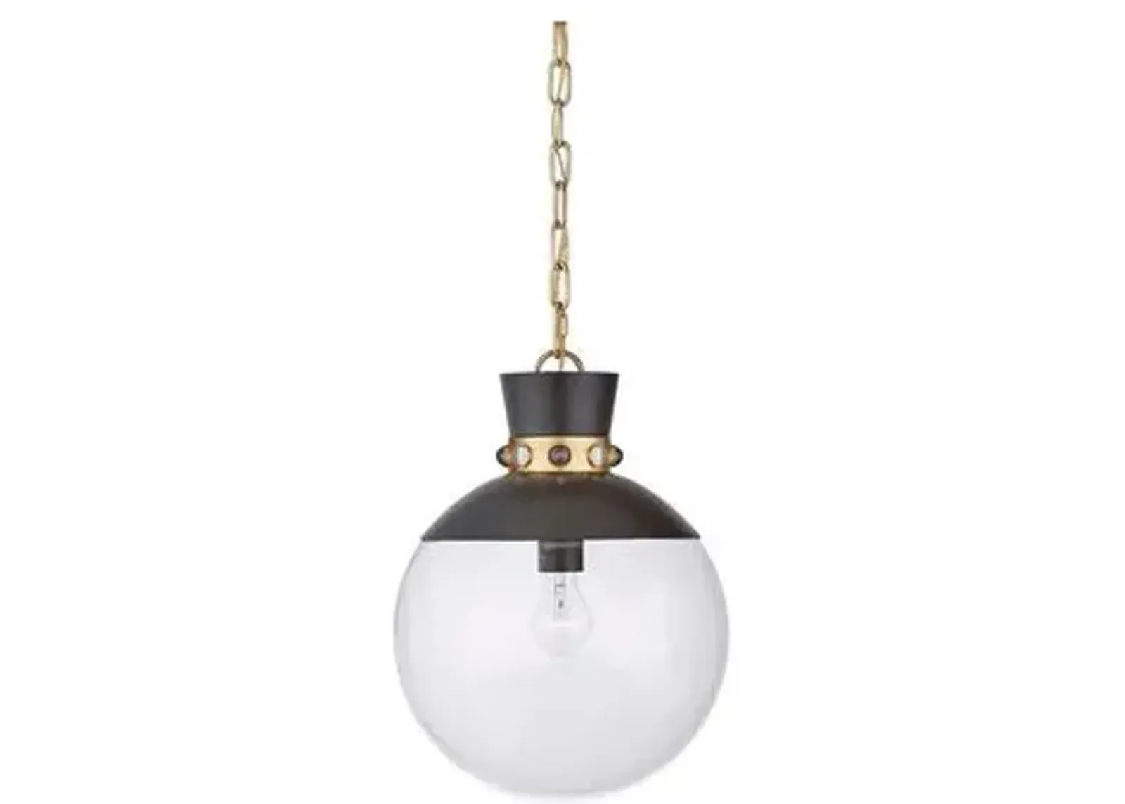 Visual Comfort - Lucia Pendant - Matte Black/Gold