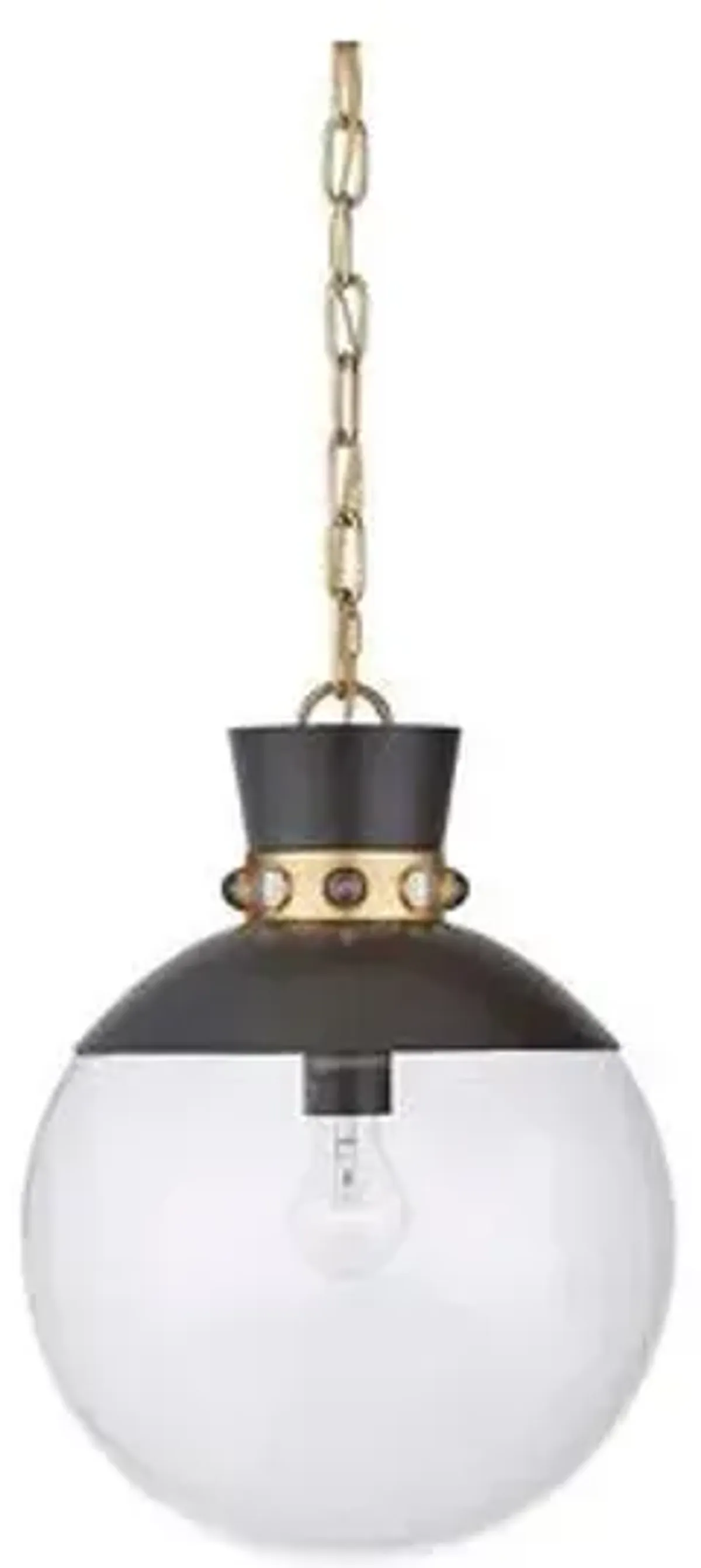 Visual Comfort - Lucia Pendant - Matte Black/Gold