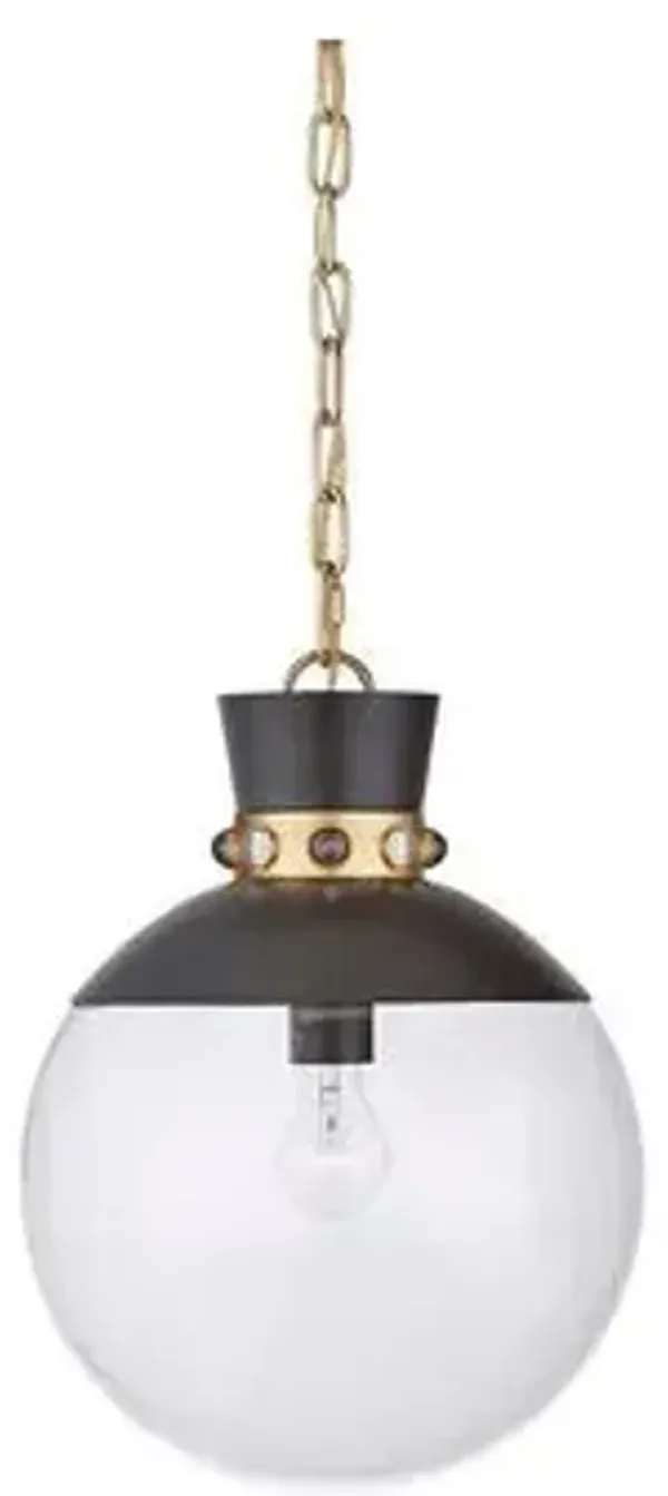 Visual Comfort - Lucia Pendant - Matte Black/Gold