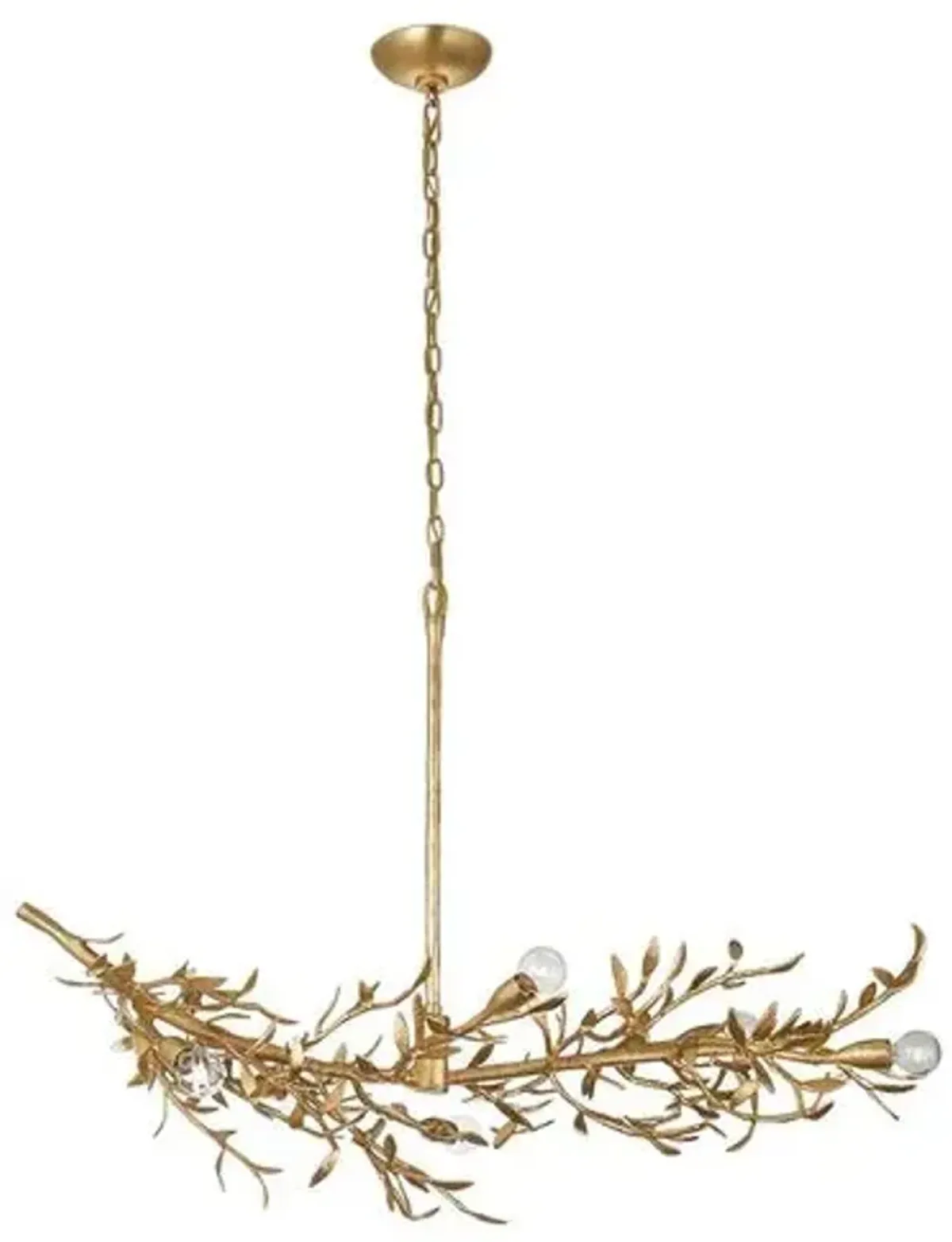 Visual Comfort - Mandeville Linear Chandelier - Antique Gold Leaf