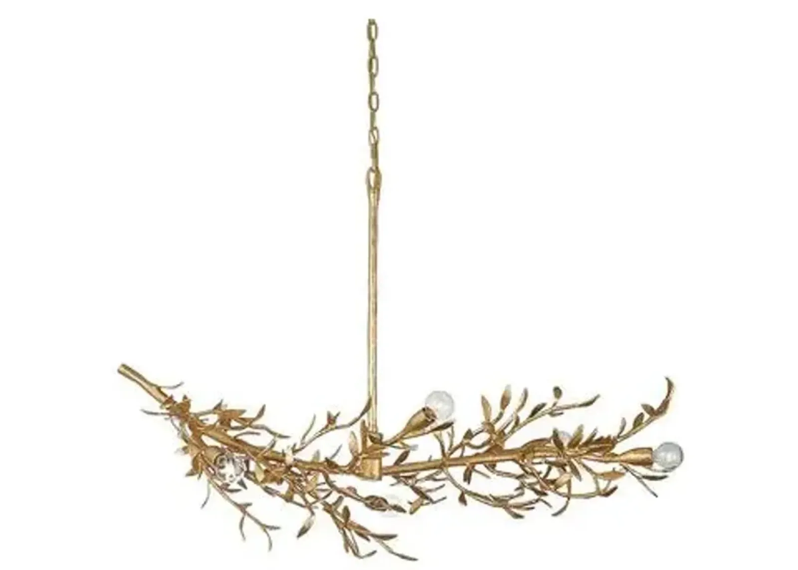 Visual Comfort - Mandeville Linear Chandelier - Antique Gold Leaf