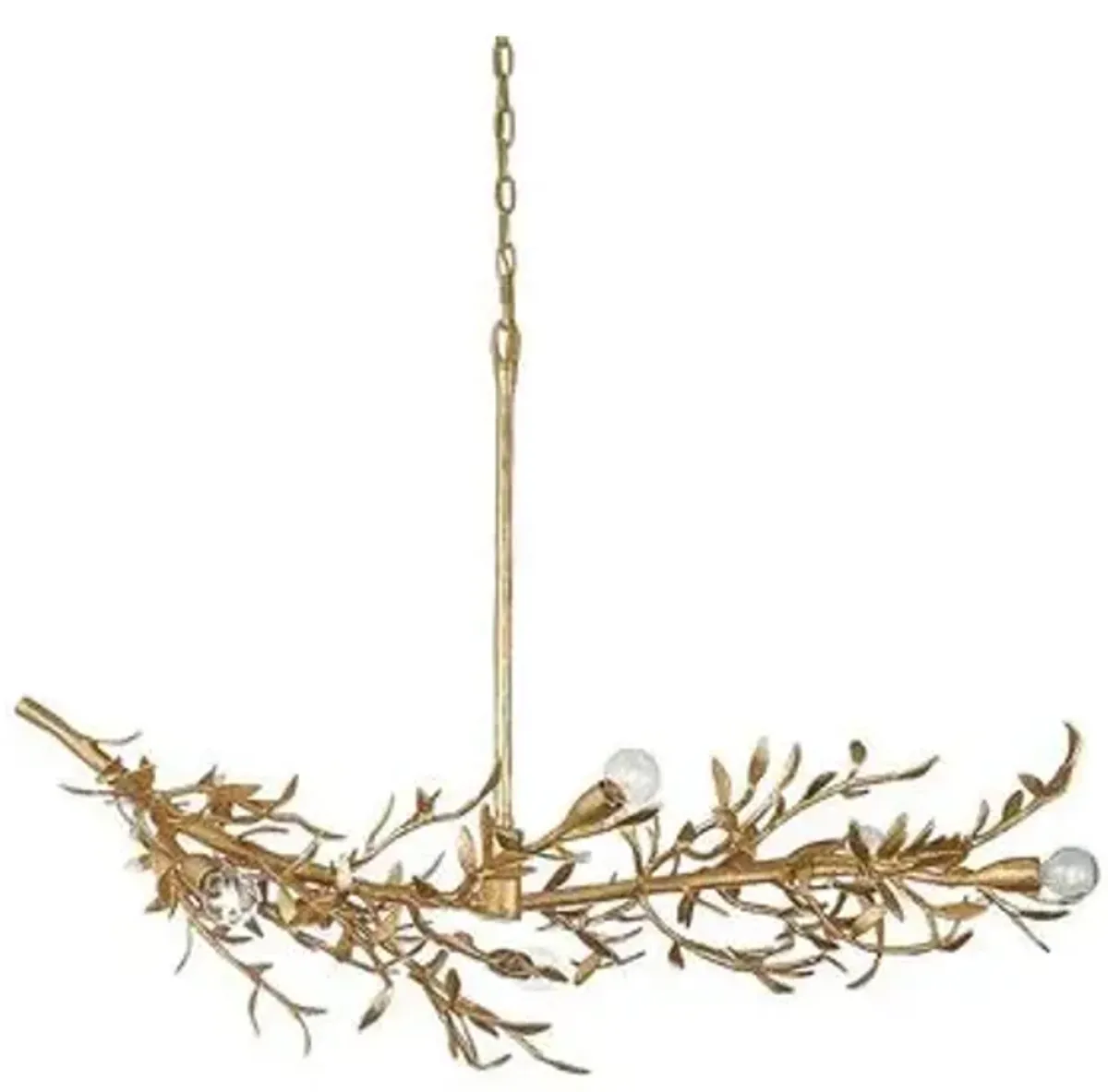 Visual Comfort - Mandeville Linear Chandelier - Antique Gold Leaf