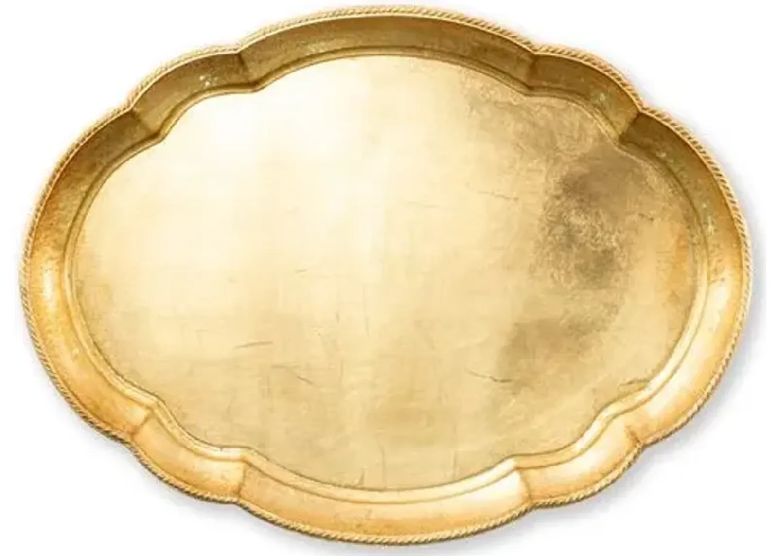 22" Florentine Large Tray - Gold - VIETRI - Handcrafted