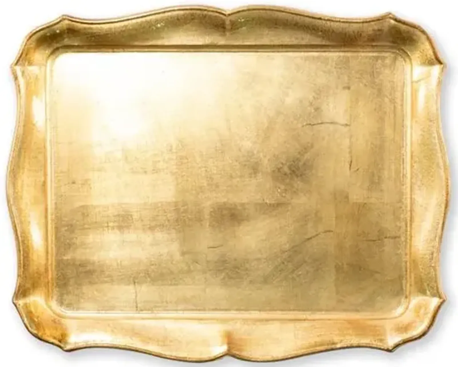 Florentine Rectangular Tray - Gold - VIETRI - Handcrafted