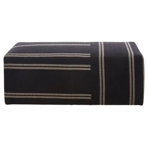 Blake Upholstered Ottoman - Kim Salmela - Handcrafted - Black