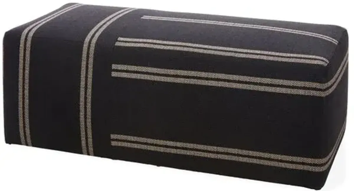 Blake Upholstered Ottoman - Kim Salmela - Handcrafted - Black