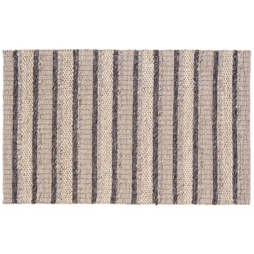 Genet Geometric Handwoven Rug - Beige - Beige