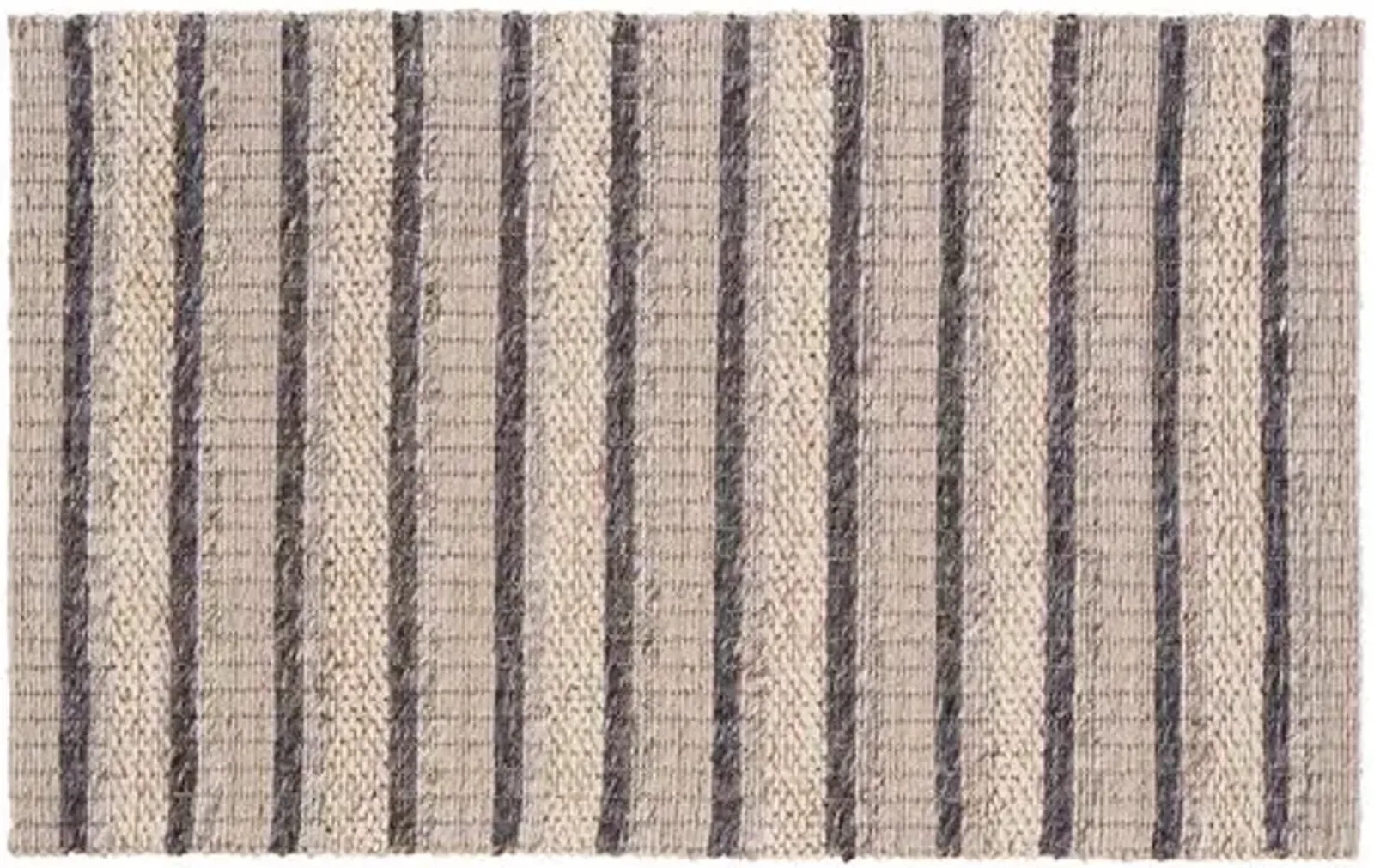 Genet Geometric Handwoven Rug - Beige - Beige