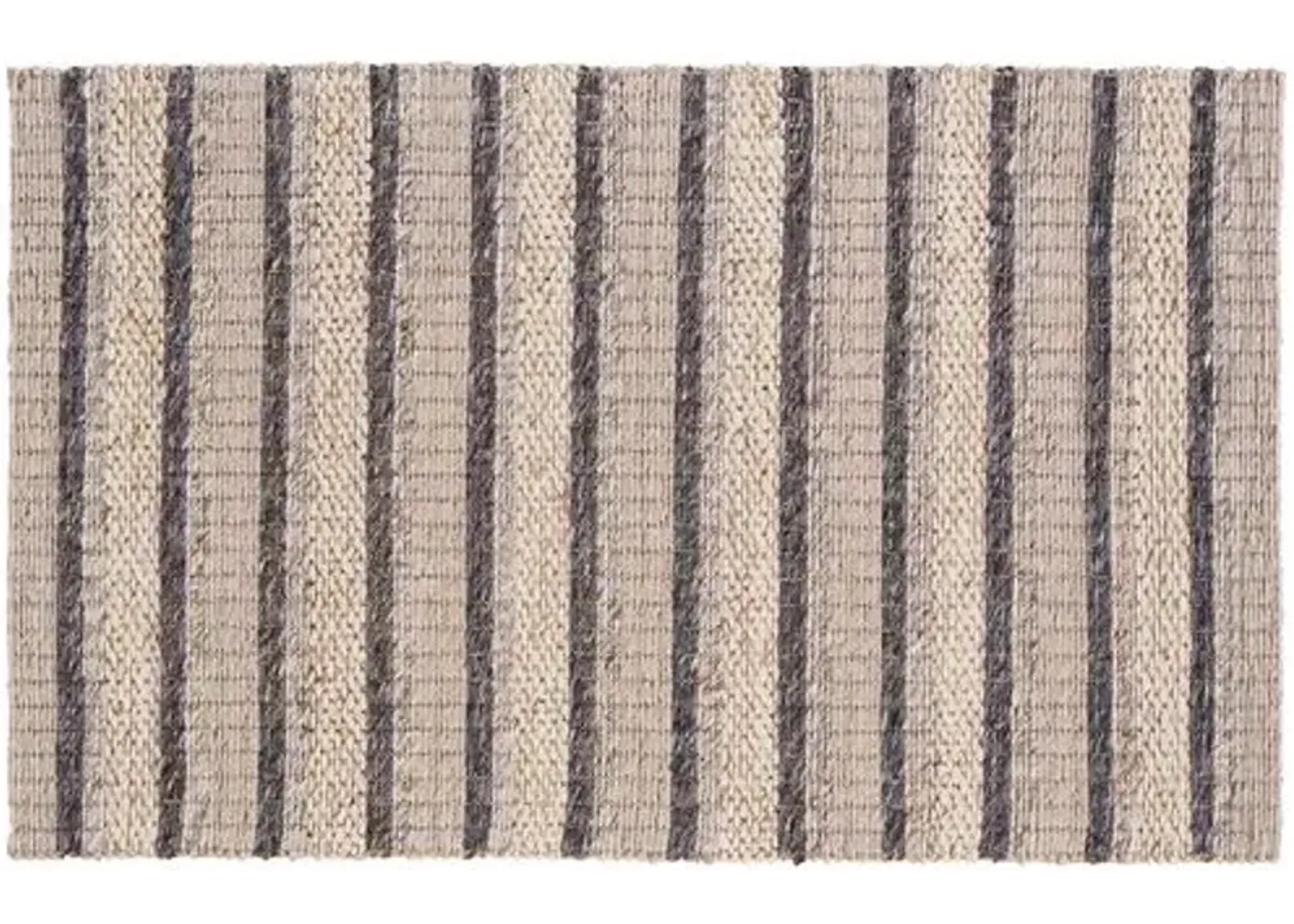 Genet Geometric Handwoven Rug - Beige - Beige