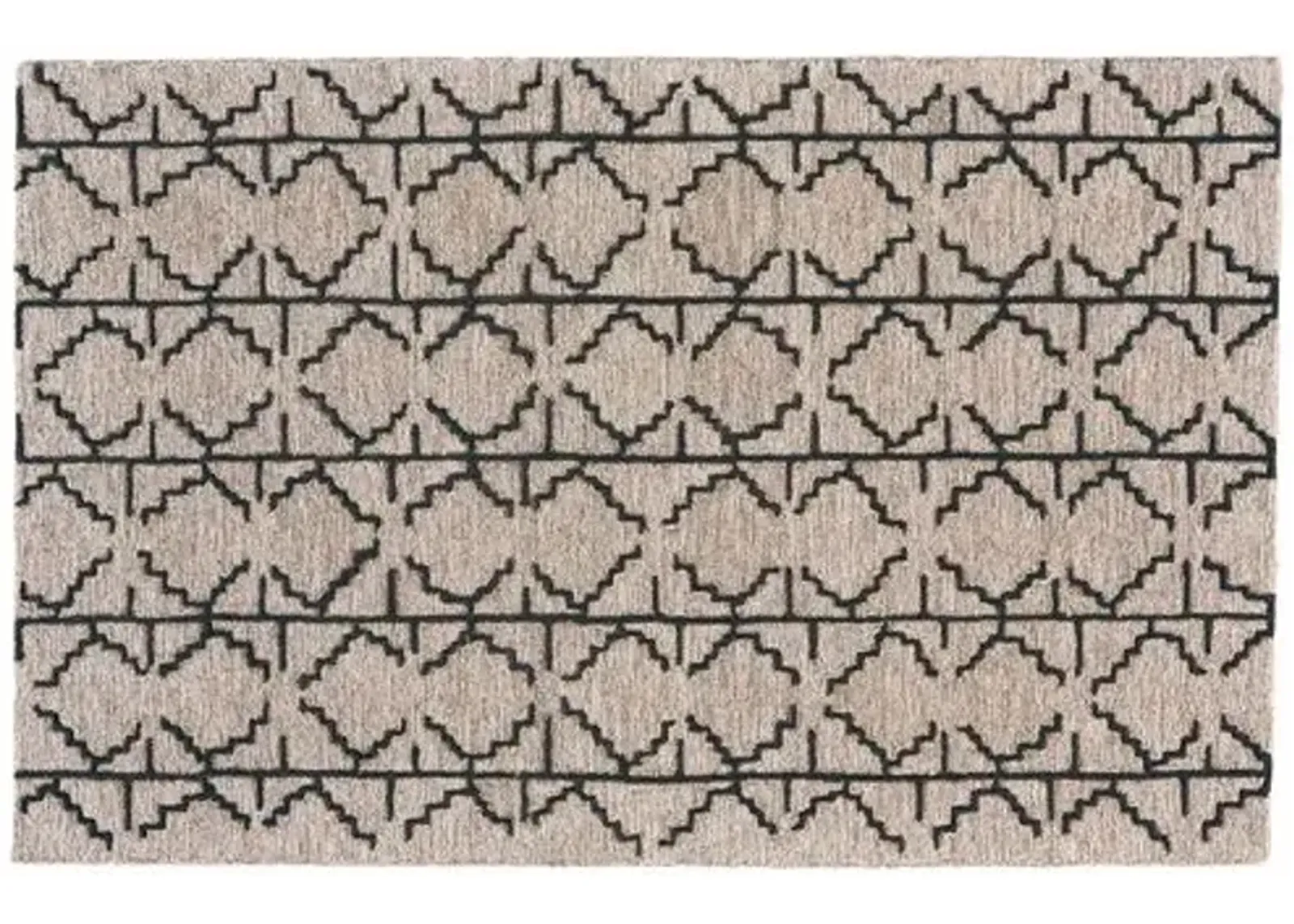 Salinas Rug - Charcoal/Gray - Beige - Beige