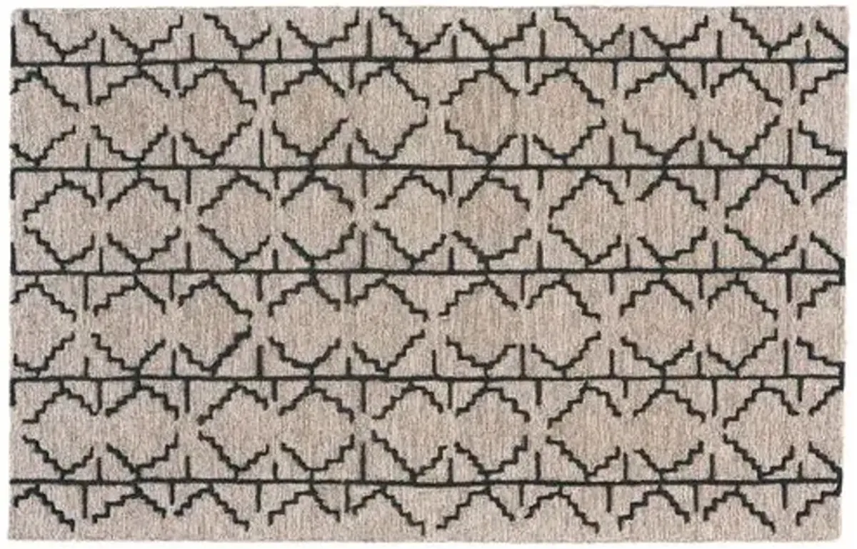 Salinas Rug - Charcoal/Gray - Beige - Beige