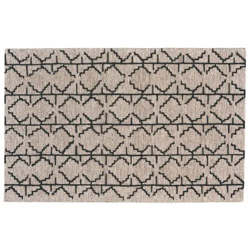 Salinas Rug - Charcoal/Gray - Beige - Beige